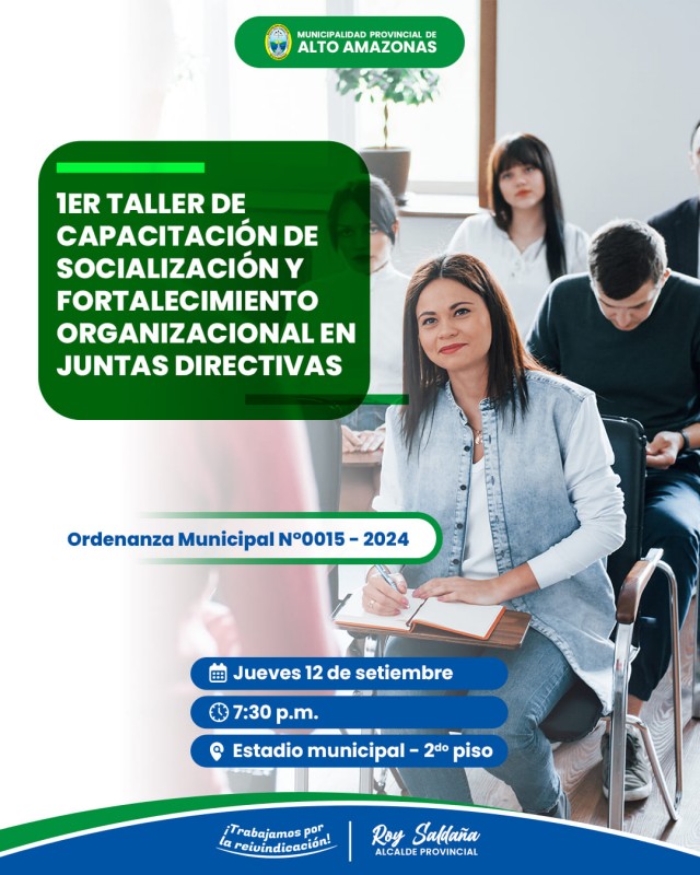 1ERA CAPACITACI&Oacute;N DE SOCIALIZACI&Oacute;N Y FORTALECIMIENTO ORGANIZACIONAL EN JUNTAS DIRECTIVAS