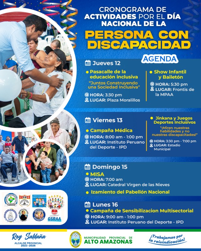 ACTIVIDADES POR EL D&Iacute;A NACIONAL DE LAS PERSONAS CON DISCAPACIDAD Y LA EDUCACI&Oacute;N INCLUSIVA