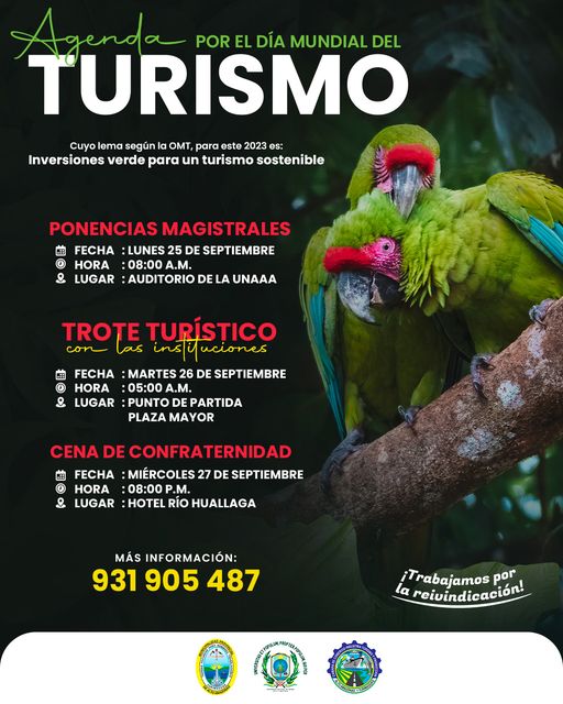 AGENDA POR EL D&Iacute;A MUNDIAL DEL TURISMO