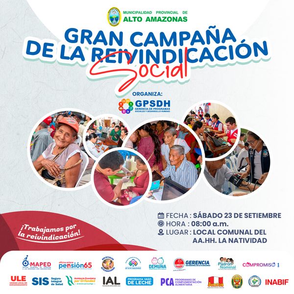 CAMPA&Ntilde;A DE LA REIVINDICACI&Oacute;N SOCIAL