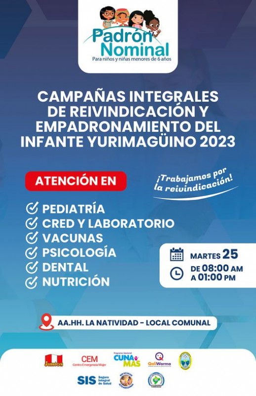 &iexcl;CAMPA&Ntilde;A INTEGRAL DE REIVINDICACI&Oacute;N PARA INFANTES!