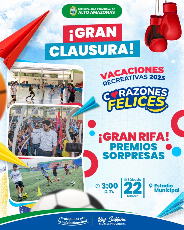 &iexcl;CLAUSURA DE VACACIONES RECREATIVAS 2025: "CORAZONES FELICES"!