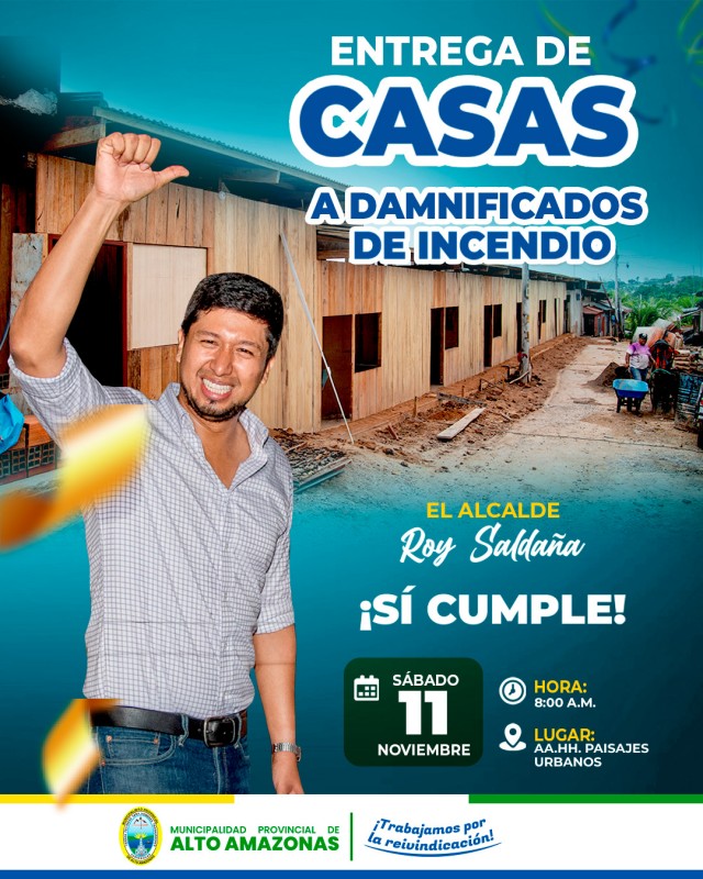 &iexcl;ENTREGA DE CASAS A DAMNIFICADOS DEL INCENDIO!