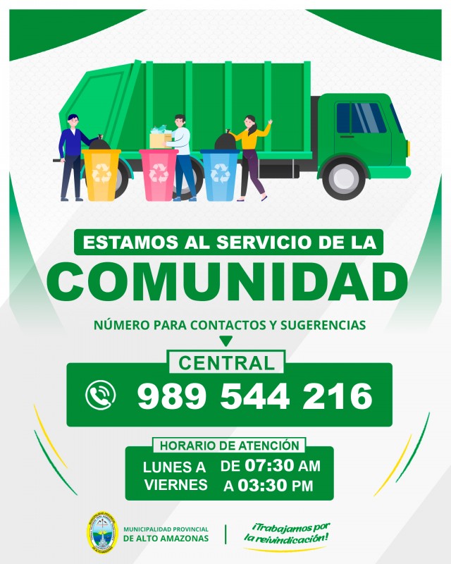 ESTAMOS AL SERVICIO DE LA COMUNIDAD