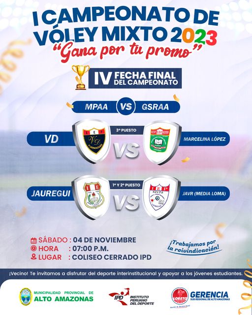 FECHA FINAL CAMPEONATO DE I V&Oacute;LEY MIXTO