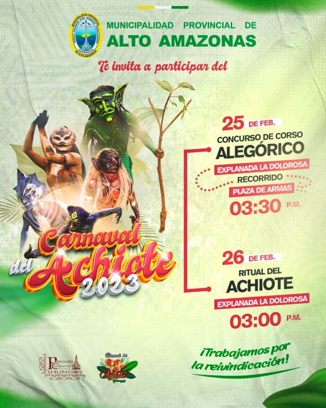 &iexcl;FESTEJEMOS JUNTOS NUESTRO CARNAVAL DEL ACHIOTE 2023!