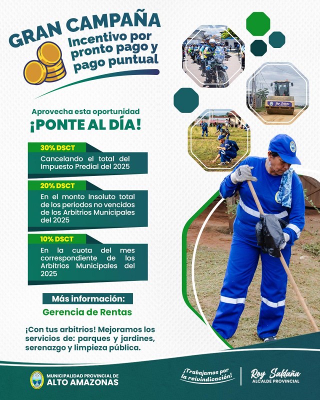 GRAN CAMPA&Ntilde;A: INCENTIVOS POR PRONTO PAGO Y PAGO PUNTUAL