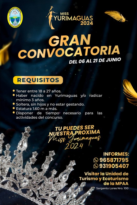 GRAN CONVOCATORIA SRTA. YURIMAGUAS 2024