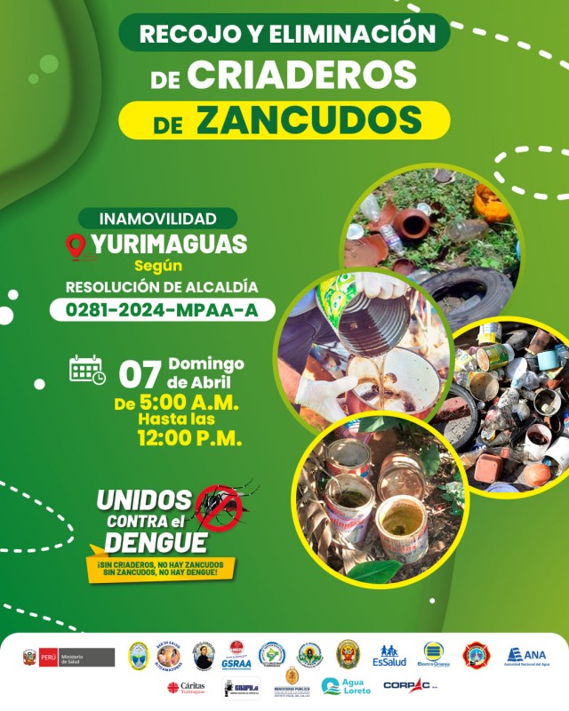 &iexcl;GRAN RECOJO Y ELIMINACI&Oacute;N DE CRIADEROS DE ZANCUDOS!