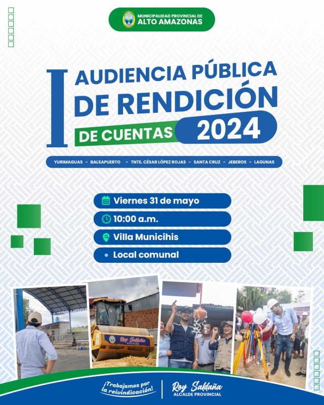 I AUDIENCIA P&Uacute;BLICA DE RENDICI&Oacute;N DE CUENTAS 2024