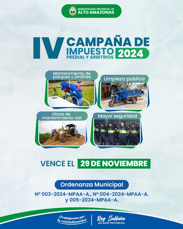 IV CAMPA&Ntilde;A DE IMPUESTO PREDIAL Y ARBITRIOS 2024