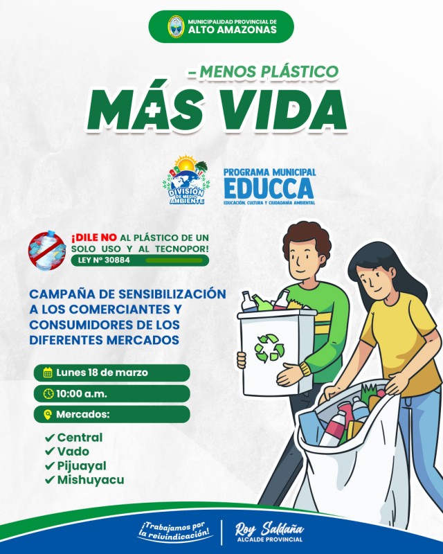 MENOS PL&Aacute;STICO - &iexcl;M&Aacute;S VIDA!