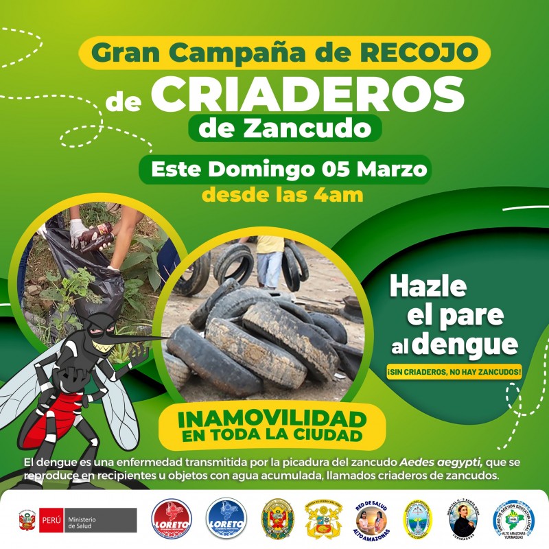 MPAA INVITA A CAMPA&Ntilde;A DE RECOLECCI&Oacute;N DE ZANCUDOS EN YURIMAGUAS