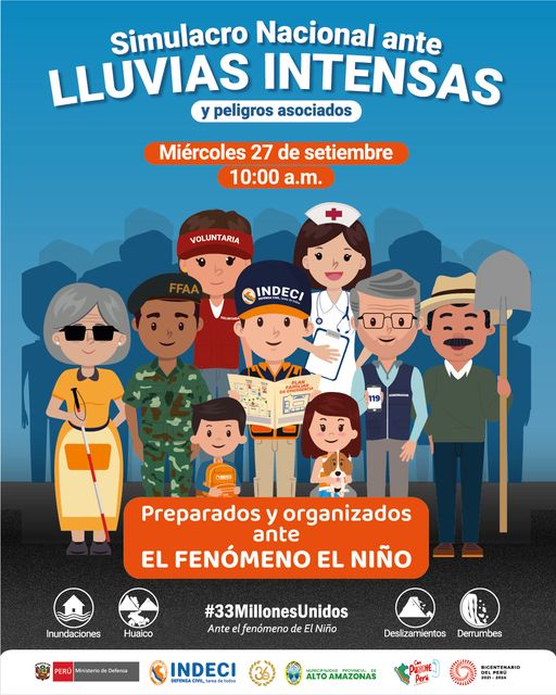 SIMULACRO NACIONAL ANTE LLUVIAS INTENSAS