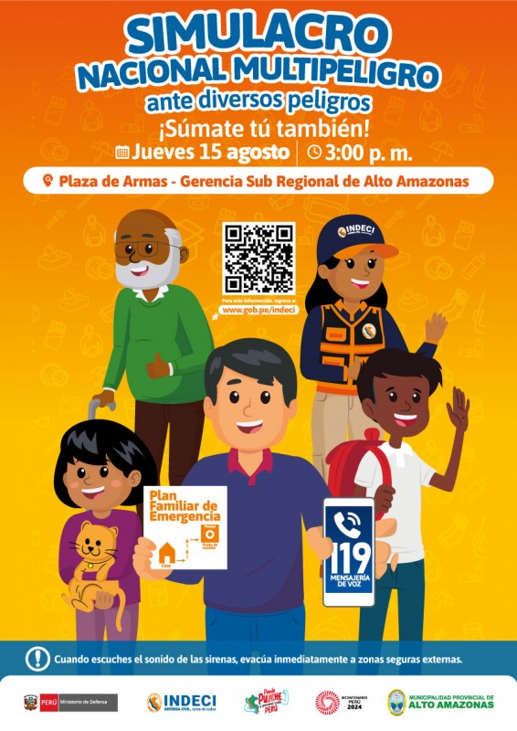 SIMULACRO NACIONAL MULTIPELIGRO ANTE DIVERSOS PELIGROS