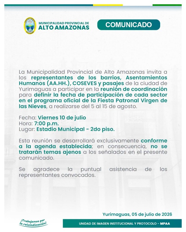 COMUNICADO