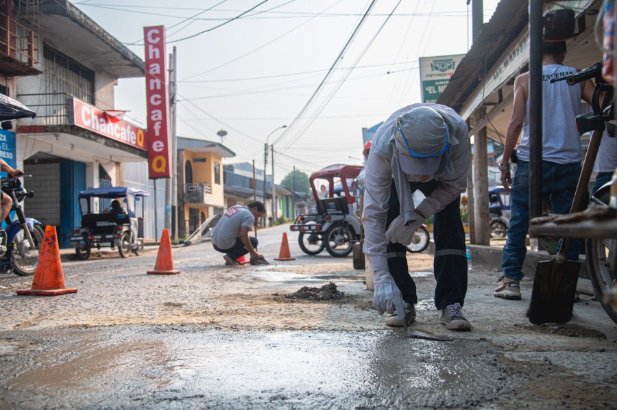 MPAA REALIZA BACHEO DE CALLES EN YURIMAGUAS